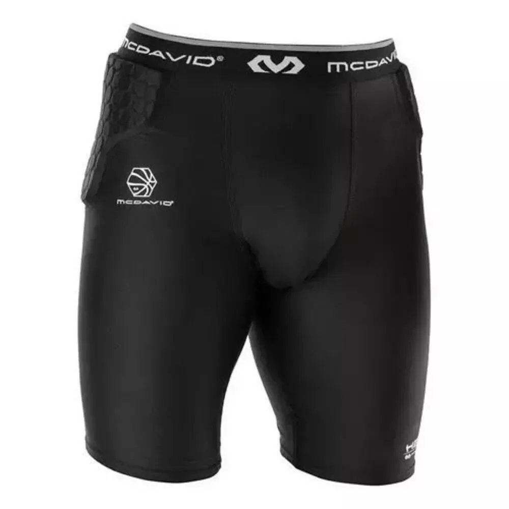 McDavid Premium 9mm Hex Basketball Compression Padded Short Black 2XL